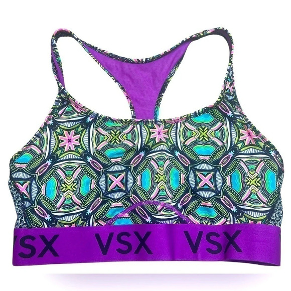 VSX Other - Victoria Sport Geometric Sports Bra VSX Victorias Secret Green Purple L